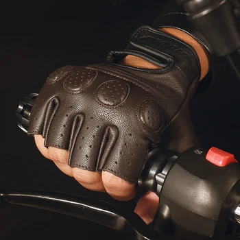Retro Ovčje Usnje Dihanje motorno kolo Rokavice Racing Rokavice za Moške Motokros Zimski in Poletni Rokavice Full/Half-prst rokavice
