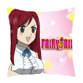 45x45CM Okrasne blazine Fairy Tail Anime Natsu Lucy Blazine Mehko Kvadratnih Dveh straneh Tiskanih blazine Božični Dekor za Dom