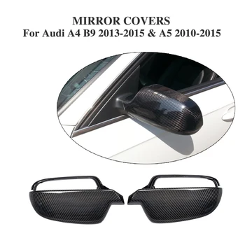 Ogljikovih vlaken Zamenjava Tip strani Rearview mirror zajema Kape za Audi A5 10-15 S5 10-14 RS5 11-15 brez stranskih pomoč luknje