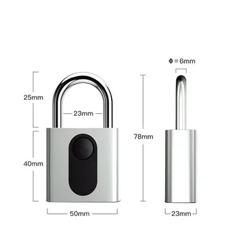 Smart Lock brez ključa Prstnih Zaklepanje IP65 Vodotesen cerradura inteligente Anti-Theft Varnostno Ključavnico, Vrata Prtljage Primeru Zaklepanje