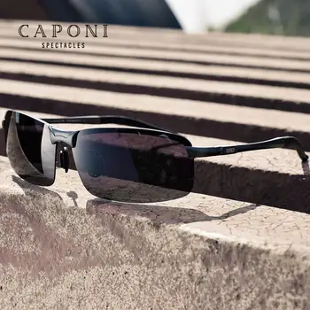 CAPONI, Ultralahkimi Športna sončna Očala Moških Polarizirana Letnik Photochromic Očala Modni Oblikovalec blagovne Znamke sončna Očala UV400 BS3043