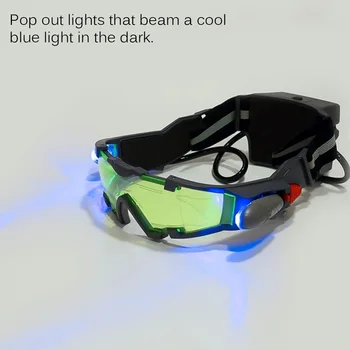 Varovalna Očala Smučarska Očala Nastavljiva LED Night Vision S Flip-Out Svetlobe Pozimi Windproof Snowboard Očala Za Športe na Prostem