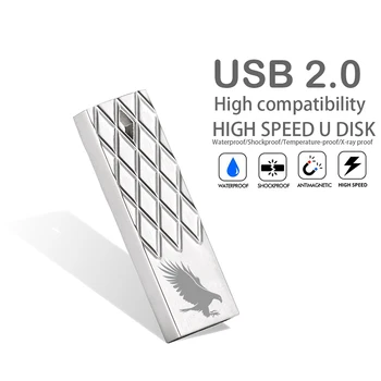 JASTER novo nerjaveče jeklo, kovinski USB flash drive 4G 8G 16GB 32GB 64GB osebno pero pogon USB memory stick U disk darilo po meri
