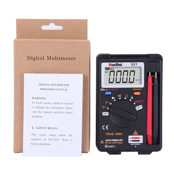 RuoShui VC921 4000 Šteje Mini Palm Digitalni Multimeter Napetost Odpornost Kapacitivnost Zložljive Multimetro Električne tester