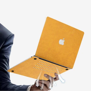 2020 Nov Laptop, olopek Za MacBook Pro Air 12 13 15 16 Palčni PU Usnje teksturo Kritje Primera Zvezek Nalepke, Lupine, Kože
