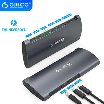 ORICO Pravi Strele 3 Dock Aluminija 40Gbps USB Tip C HUB, da 8K DP HDMI USB3.0 RJ45 SD4.0 PD Z napajalnim Adapterjem Za Macbook