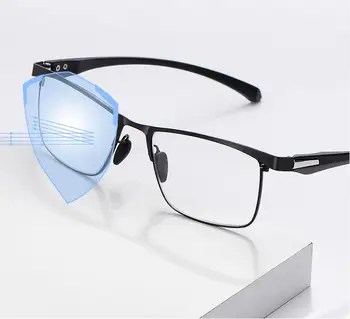 Anti Blue Ray Progresivna Multifokalna Obravnavi Očala Računalnik Za Moške, Ženske Pogled Jasno, Nastavljiv Očala Črna 1.5 2.5 3.0