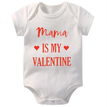Valentines Mamica in Mi Ujemanja Obleke 2021 valentinovo Mama in Baby Srajce Ujemanje Mamica Me Obleko Deklica Oblačila