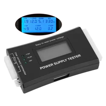 Računalnik PC Napajanje Tester za Preverjanje 20/24 Pin SATA HDD ATX Merilnik BTX LCD Vroče Prodaje Padec Ladijskega prometa Napajalni Kabel Zalogi