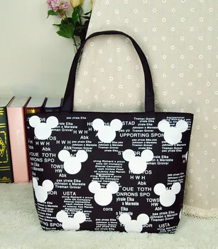Disney Mickey mouse Risanka lady Vrečko Ramenski Visoka zmogljivost Torbico vrečko Nakupovanje, Prosti čas Tote bag torba ženske