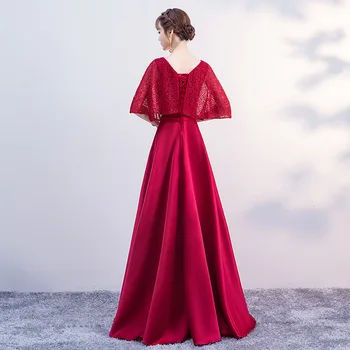 Nove Elegantne Večerne Obleke 2019 A-line kratkimi Čipke saten Beaded Dolgo Večerno obleko Prom Obleke