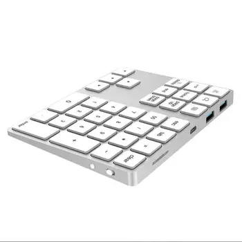 LEORY 34 Tipke Brezžična Mini Številčno Tipkovnico Za Apple, Android za MacBook RAČUNALNIK Desktop Laptop Aluminij Zlitine Digitalni