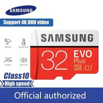 SAMSUNG Micro SD 32GB 64GB 128GB 256GB 512GB Pomnilniško Kartico EVO Plus 100MB/s C10 TF Kartice Flash Drive za Pametni telefon