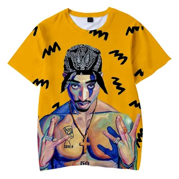 Makaveli Mens Tshirt Poletje Harajuku Slog T-shirt Ženske/Moški Tupac 2pac 3d T Shirt Znak Tiskanja Hip Hop Grafični Tees Vrhovi