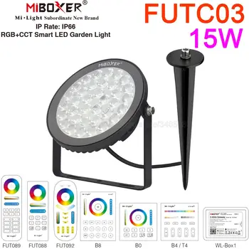 Miboxer FUTC03 IP65 Vodotesen 15W RGB+SCT LED Vrt Svetlobo na Prostem Travnik Svetlobe AC110V 220V 2.4 G Remote, WiFi APLIKACIJO Glasovni Nadzor
