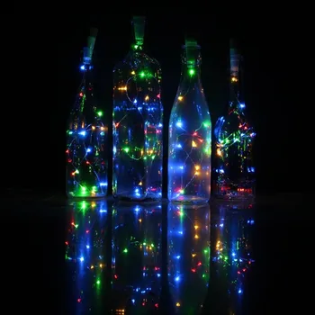 USB Polnilne 2M 20LEDs Steklenico Vina Plute Luči Bakrene Žice Niz Zvezdnato LED Luči Garland za DIY,Stranka,Božič,Poroka