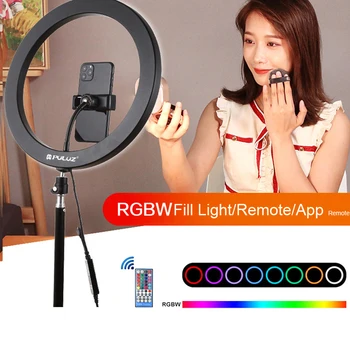 12 inch Fotografija Razsvetljavo 6500K LED Selfie Obroč Svetlobe RGB Obroč Svetlobe S stojalom za Vlog TikTok Youtube Živo