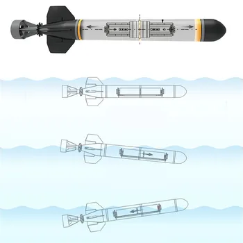 Električni RC Podmornica Plastični Čoln Torpedo Skupščine Model Kompleti DIY Interesne Igrače Otroci Darila Raziskovanje Morja