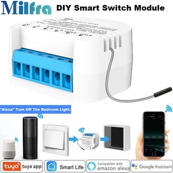 Milfra Mini DIY Daljinski upravljalnik Modula Redni Stikalo Sekund Postane Wifi Smart Stikala za Luč za Pomočnika Alexa Tuya Smart Življenje
