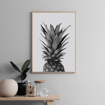 Nordijska Doma Dekoracijo Slike Ljubezen Citiraj Black In White Ananas Plakat Wall Art Natisne Platno Sliko Za Dnevna Soba Dekor