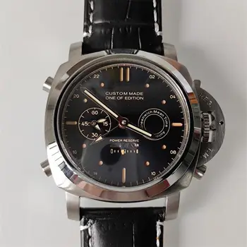 44 Moških Vojaške Automatic mehanski GMT Watch Rezerve Moči Svetilnosti Nepremočljiva Datum iz Nerjavečega jekla, Moške Ure P18 Ura