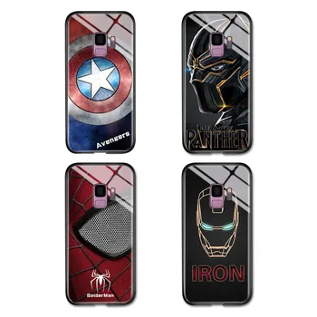 Za Samsung Galaxy A10 A20 A30 A10s A20s A30s A50 A60 A70 A70S A80 A90 Marvel Avengers Superheroj Primeru Stekla Nazaj v Ohišje Pokrov