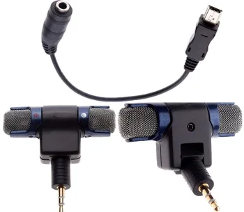 Zunanji Stereo Mikrofon Mikrofon za Go pro Pribor Mikro telefon 3,5 mm Mini USB Adapter Kabel Za GoPro Hero 4 3 3+ Microfone