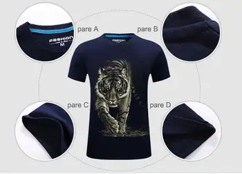 Mwxsd blagovne znamke Moških 3d tiskanih T Shirt tiger tiskanje moške poletne majice mens socialni vrh tees majica M-5XL