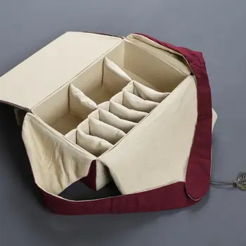 XMT-DOMA Ročno bombažno krpo vrečko čaja vrečko za shranjevanje čajnik pokal nastavite krpo natisnjeni torba za prenosni debele potne torbe 1pc