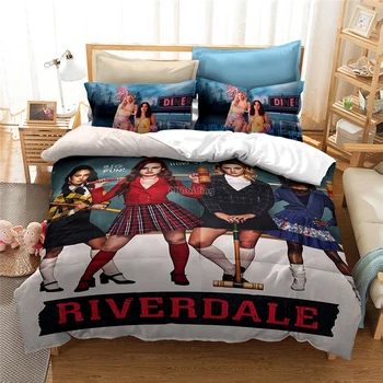 Priljubljena Riverdale Filmi, 3d Posteljnine Komplet Posteljnino Bedclothes Odrasli Otroci Tolažnik Pokrovček Nastavite Prevleke Twin Polno Kraljica Kralj Velikost