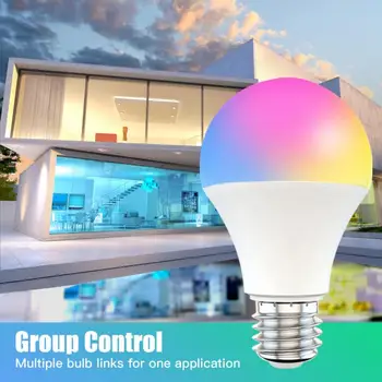 Lučka LED Smart LED Žarnice RGB Svetilka WiFi RGB Barvni Spreminjanje App Nadzor Z Alexa/Google E27 B22