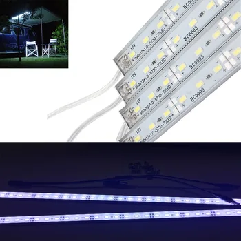 4x 50 cm LED Nepremočljiva 5630 Trak Svetlobe Bar Kamp Prikolico, Avto, Čoln Van & Posnetki