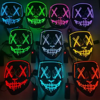 Flash Strašljivo Masko LED sveti Halloween Party Maske 4Modes Žareče Festival Smešno Halloween Masko Cosplay Kostum Masko Dobave
