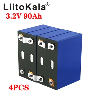 4pcs LiitoKala NOVO 3.2 V 90Ah LiFePO4 Prizmatični Celice Max 3C 270A Razrešnico Za EV Baterije Z AVTOBUSOM PALICE Čoln akumulatorjev