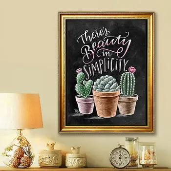 Bonsaj Rastlin Kaktus Diamond Slikarstvo Krog Polni Sveder Nouveaute DIY Mozaik Vezenje Navzkrižno Šiv Abeceda Tablo Vzorec