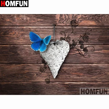 HOMFUN Celoten Kvadratni/Krog Vaja 5D DIY Diamond Slika 