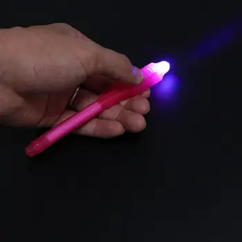 24pcs 6pcs Ustvarjalne Tiskovine LED Osvetljevanje Svinčnik 2 V 1 UV Svetlobo Črno Combo Pisarni Šole za Risanje Nevidno Črnilo, Pero (Mešano)