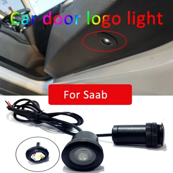 2pcs Led avtomobilska vrata, luč Za Saab 9-3 9-5 93 95 900 9000 9-2x 9-5x Logotip Laserski Projektor Svetlobe Dodatki