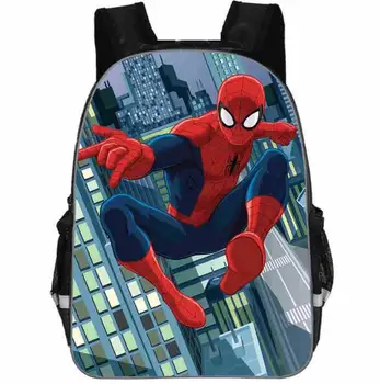 Disney Nova Risanka Spiderman Šolske Torbe Za Fant Dekle Cute anime 3D Tiskanja Priložnostne Šolski Nahrbtnik Otrok Bookbags Laptop Torba