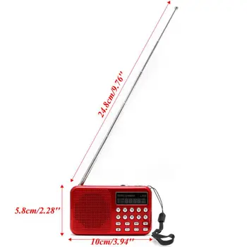 Mini LCD Digitalni FM Radio, USB, Micro SD TF Kartice Zvočnik MP3 Predvajalnik Glasbe