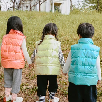 HH Nove Jesensko Zimske Otroci Telovnik Toplo Bela Raca Navzdol Moda Telovniki Za Dekleta Coats Pisane Nepremočljiva Otroci Fantje Oblačila