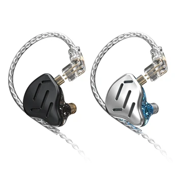 KZ ZAX 1DD+7BA Hibridni Voznik Hi-fi in-ear Slušalke z Zin Zlitine Lupini, Snemljiv 2 Pin 0,75 mm Kabel OFC