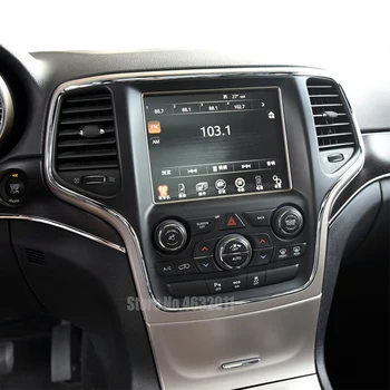Za Jeep Grand Cherokee 2011-2018 ABS Ogljikovih Vlaken/chrome Avto Notranjosti sredinski Konzoli, GPS Navigator kritje Trim Avtomobilska dodatna oprema 1