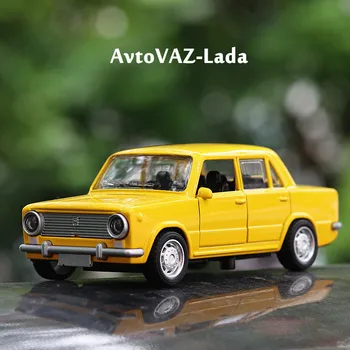 1/36 ruska LADA Zlitine Klasičnih modelov Avtomobilov Igrača Diecasts Kovin Litje Potegnite Nazaj, Glasbo, Svetlobo, Avto Igrače Za Otroke Vozila
