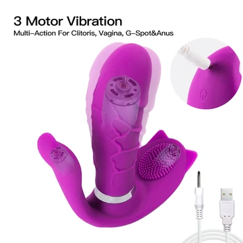 Metulj Nosljivi Dildo, Vibrator Za Ženske Brezžični Daljinski Analni Vibratorji G Spot Stimulator Klitorisa Massager Sex Igrača Butt Plug