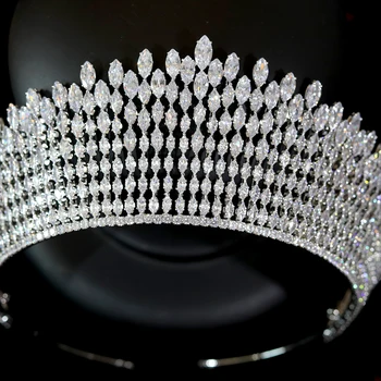 Novo Bleščečo Princesa Krono ASNORA Retro Evropske Poročne Headdress Kristalno Kraljica Krono Izbor Las Band Poročni Dodatki za Lase
