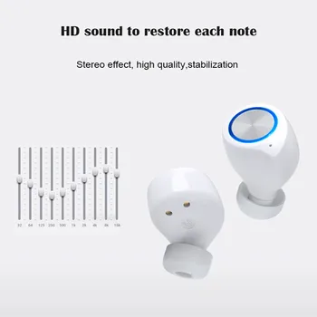 Super Mini Čepkov Bluetooth Slušalke V5.0 Športne Brezžične Bluetooth Slušalke Handfree TWS Res Brezžične Slušalke Za Telefon