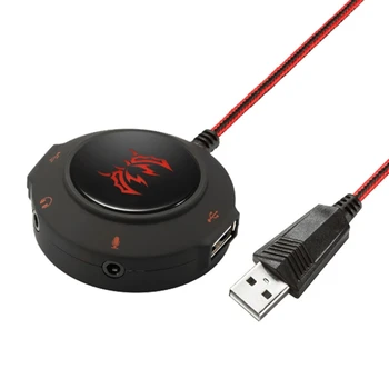 USB 2.0 Hub Zvočne Kartice Zunanji Adapter za Slušalke Priključek za Mikrofon za Telefon