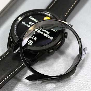 Galaxy watch 3 45mm 41mm primeru + film za samsung galaxy watch 3 41mm 45mm Screen Protector TPU film Bubble Brezplačno + Prekrita primeru