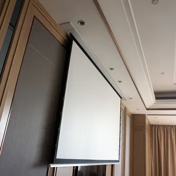 KTSHBCA 4K Tkane Akustično Prosojne Tkanine Zvok Max 4K V strop motorizirana zavihek-napeti projektor zaslon